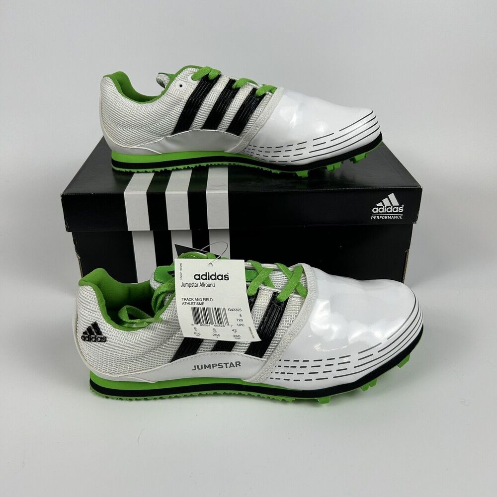 Adidas Jumpstar Allround Track and Field G43325 Size US‎ 8.5 Green White
